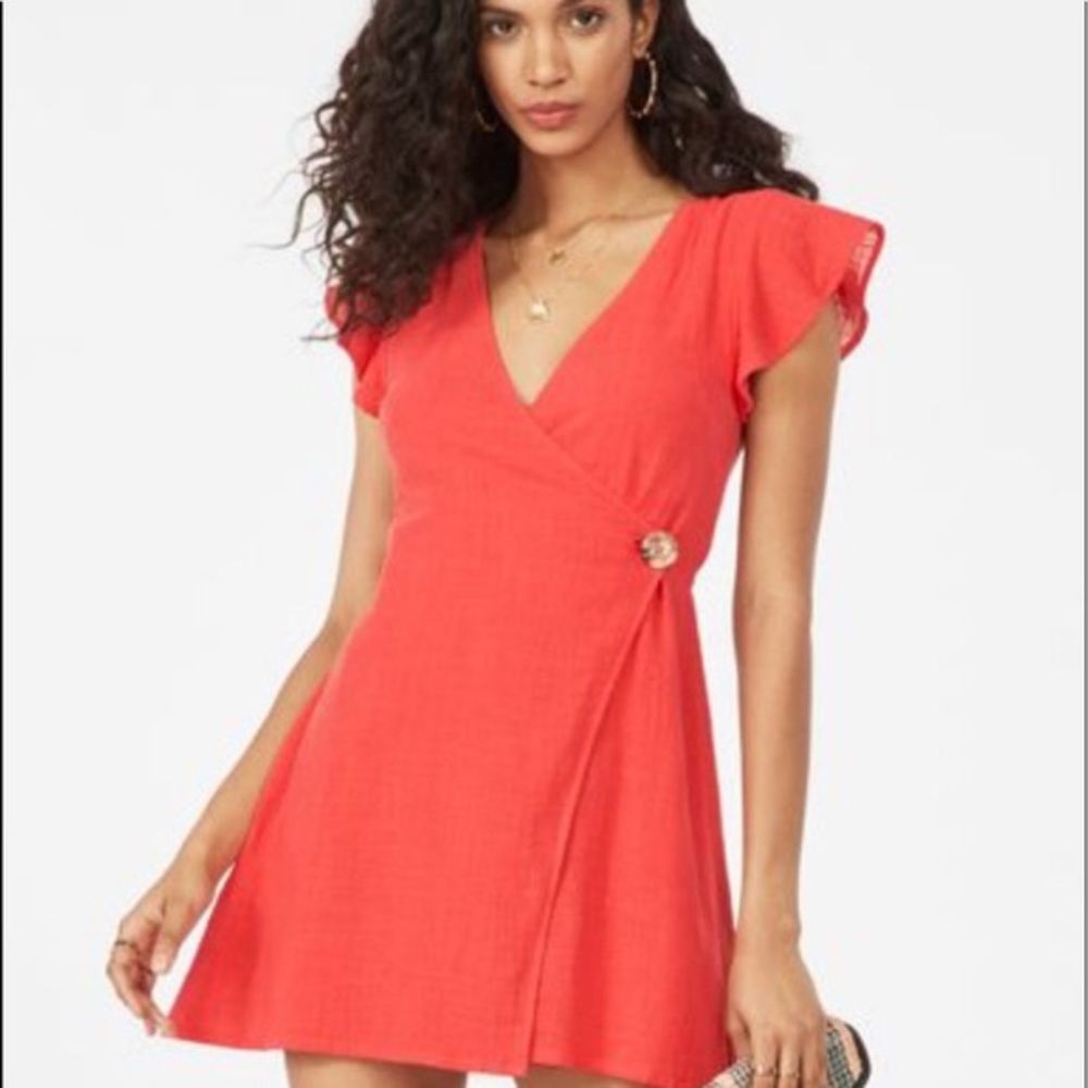 Favlux Linen Wrap Dress